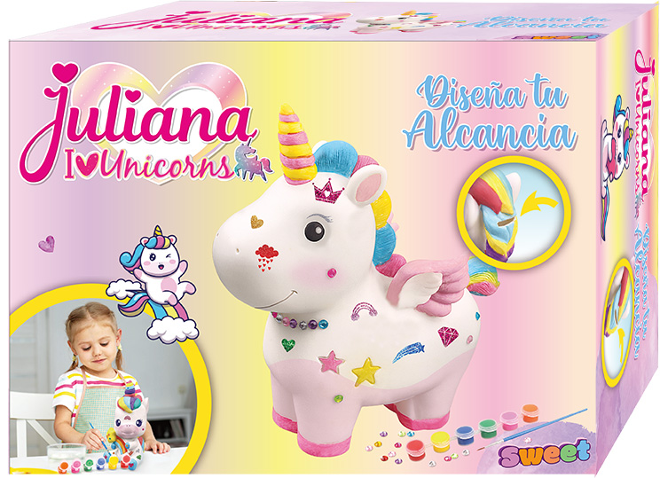 JULIANA I LOVE UNICORNS DISEÑA TU ALCANCIA SWEET